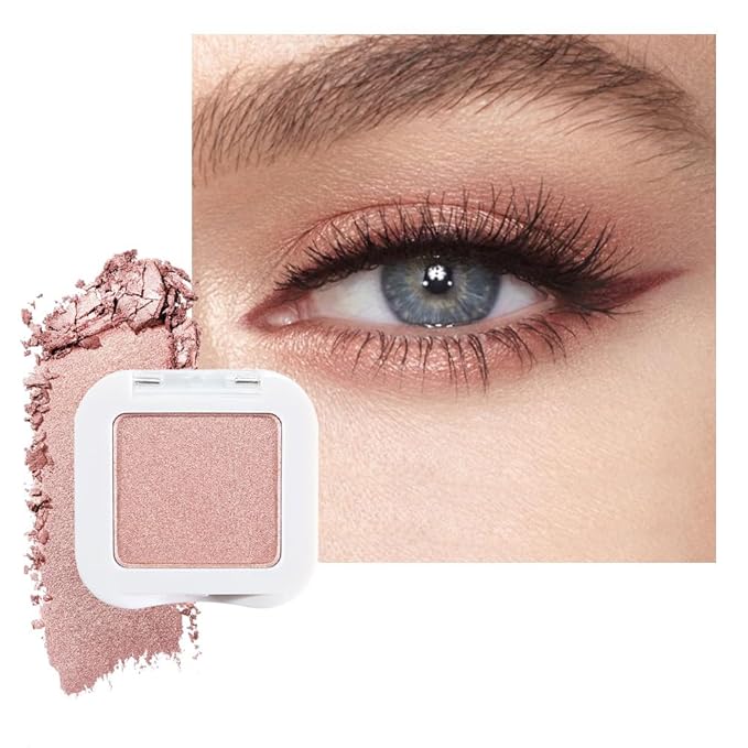 Glittler Single Eye Shadow Palette Makeup, Champagne Shimmer Monochrome Eyeshadow For Old Women, Pigmented Waterproof Sombras Para Ojos, Vegan, Talc, Paraben & Cruelty Free, 03