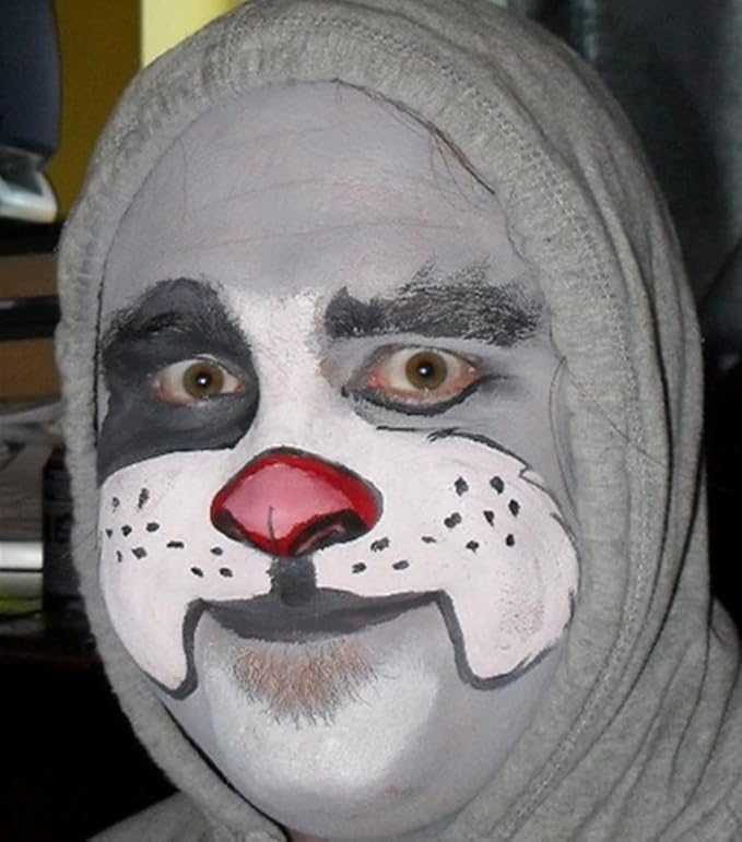 Go Ho Grey Face Body Paint Washable (2.37oz/pc),Water Based Cream Grey Face Paint,Gray Body Paint for SFX Cosplay Costumes Festivals Halloween Vampire Zombie Makeup