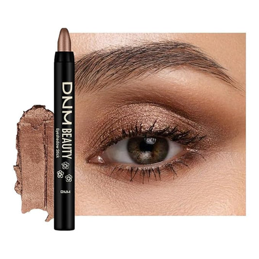 Copper Brown Shimmer Cream Eye Shadow Stick Makeup for Women, Shimmer Eyeliner Pencil Eyeshadow Brightener Stick for Eyes, Waterproof Eyeshadow Applicator Blendable sombras para ojos 73#