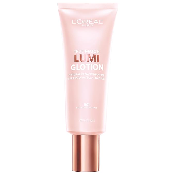 L'Oreal Paris True Match Lumi Glotion Natural Glow Enhancer, Illuminator Highlighter Skin Tint, Fair and Deep Shades, 1.35 Ounce Each