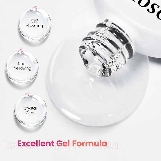 JODSONE Blooming Gel Nail Polish,2pcs 10ml Clear Blooming Gel for Marble,Watercolor,Floral Print,Gradient & Tie Dye Nail Art Effects for Women