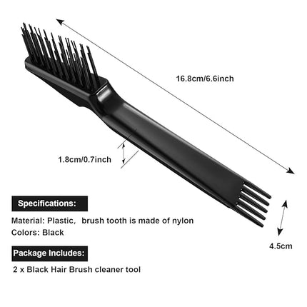 Yaomiao 2 Pcs Hair Brush Cleaner Tool 2 in 1 for Pick Cleaning & Detangling Combs Nylon Brushes, Mini Brush Cleaning Tool for Women and Men, Beauty and Hair Care Home Salon Travel Essentials