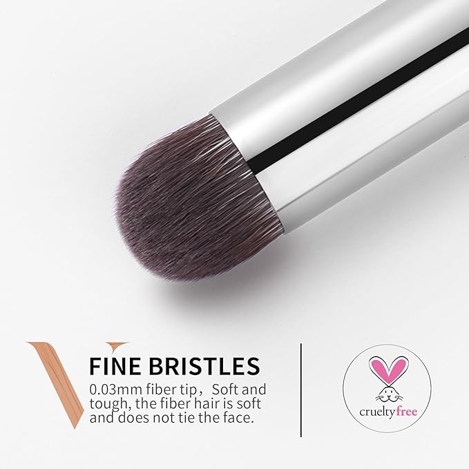 DUcare Tapered Small Concealer Brush Under Eye, Nose Contour Brush Mini Makeup Brushes Ideal for Liquid, Cream, and Powder Concealer(V03)