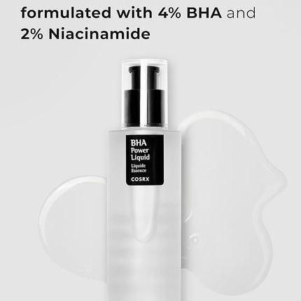 COSRX Niacinamide 2% + BHA 4% Blackhead Exfoliant Toner 3.38 fl.oz / 100ml, Korean Toner, Blackhead Remover, Pore Minimizer for Enlarged Pores, for All Skin Types, Korean Skin Care
