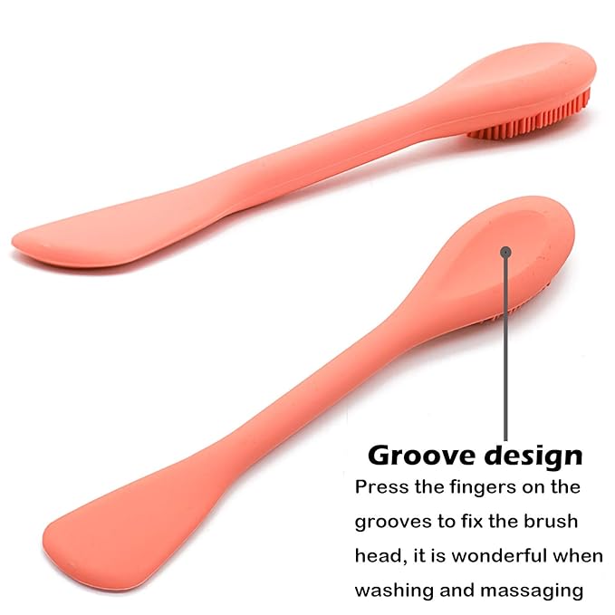 Silicone Face Mask Brush, Face Scrubber for Gentle Exfoliating & Hairless Moisturizers Applicator Tools for Apply Mud, Clay, Charcoal Mixed Mask, Cream, Lotion