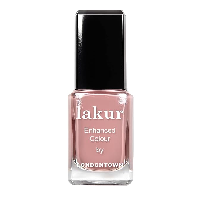 LONDONTOWN lakur Nail Polish - Chip-Resistant, Non-Toxic, Conditions & Hydrates Nails | Glossy Rosewood Pink, Pink Sands, .40 fl oz