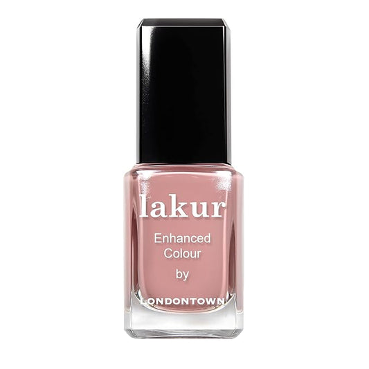 LONDONTOWN lakur Nail Polish - Chip-Resistant, Non-Toxic, Conditions & Hydrates Nails | Glossy Rosewood Pink, Pink Sands, .40 fl oz