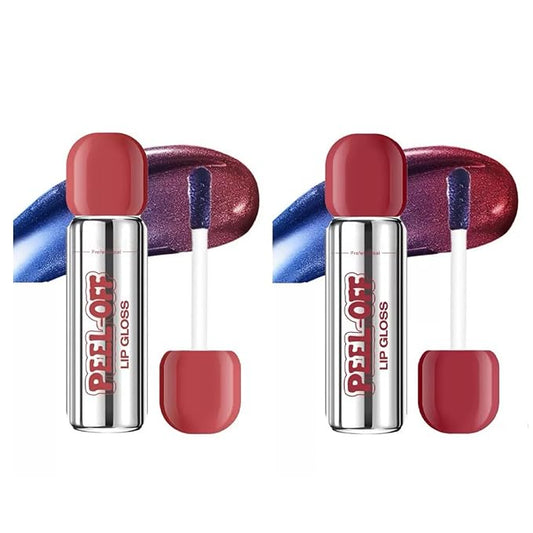 Peel-Off Lip Liner Stain Set | 2 Color Long-Lasting Waterproof Lip Tint, Transfer-Proof Matte Highly Pigmented Color Lip Gloss Longwear Pigmented (WHIMSIAL/CHARMING, Set3)