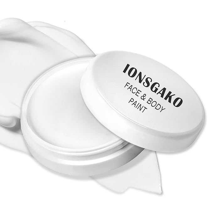 White Body Paint Palette - Oil Based Professional Face & Body Paint for Halloween, Clown, Stage, Zombie, Vampire Makeup