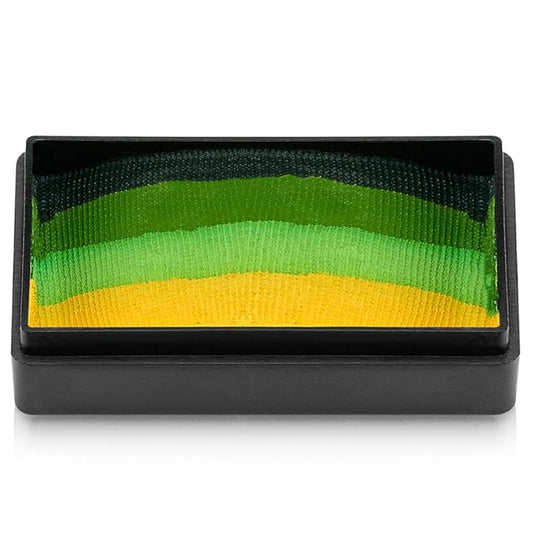 Kraze FX Dome Stroke - Lush (25 gm), Professional 1-Stroke Split Cake, Hypoallergenic, Non-Toxic, Water Activated Face & Body Painting Makeup Supplies for Sensitive Skin, Kid Safe, Adults