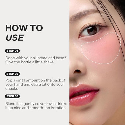 House of Hur Moist Ampoule Blusher with 50% Moisture Essence | Hydrating & Long-Lasting Blush | 0.33 fl. oz. (9 Shades) - Deep Plum