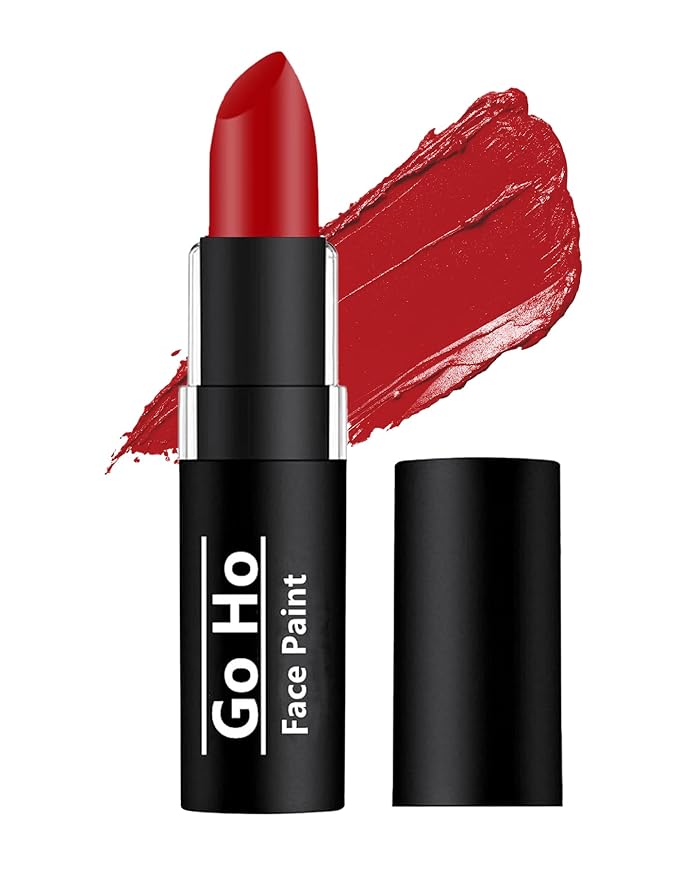 Go Ho Makeup Clown Red Cream-Blendable Stick -Red Eye Black Face Body Paint Professional SFX Makeup,Safe Facepaint Nose&Lip Smacking for Halloween