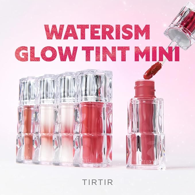 TIRTIR [*Mini Size Waterism Tinted Lip Gloss #17 Aliven, 0.06 Fl Oz – Kiss Ready Lipgloss, 12H Long Lasting Non Sticky Natural Tinted Glow Korean Multiuse Cheek and Lip Tint for Women gift