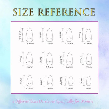 Press on Nails Medium Almond Fake Nails Bling Leopard French Tip Glue on Nails Glossy Gold Glitter Acrylic Nails Press ons Stiletto Artificial Stick on Nails for Women 24 Pcs