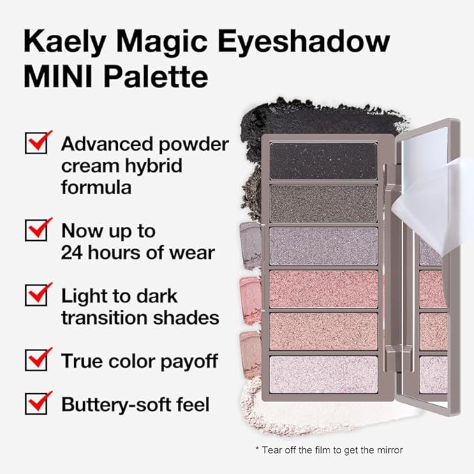 Kaely 6 Color Mini Nude Eyeshadow Palette Makeup, Highly Pigmented Eye Shadow Palette Waterproof, Natural Glitter Shimmer Eye Shadow Palette, paleta de sombras de ojos, Vegan & Cruelty-free, 03