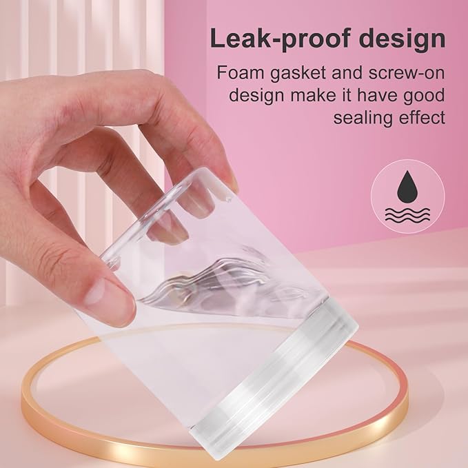 36 Pack 8oz Household Plastic Jars with Lids, BPA Free, Reusable, Refillable Transparent Cosmetic Containers for Bath Salts, Cosmetics, Powders, Beauty Product and Small Accessories, White