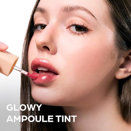 House of Hur Glowy Ampoule Tint with Honey & Vitamins | Hydrating & Vibrant Lip Color (4 Colors) (Dawn Pink)