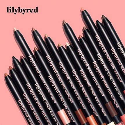lilybyred Starry Eyes Am9 to Pm9 Gel Eyeliner | Korean Gel Eyeliner, Intense Color Payoff, Creamy Formula, Easy Blending, Built-in Sharpener, Smudge-Proof, Long-Lasting, 0.017 oz. (05 Mellow Coral)