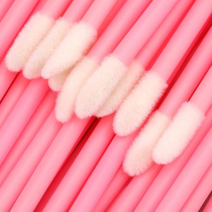 G2PLUS 200PCS Lip Gloss Applicators, Disposable Lip Brushes, Lipstick Gloss Wands Applicator Perfect Makeup Tool Kits (Pink)