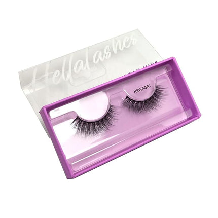 KARA BEAUTY Style L9 Hellalashes 8D Faux Mink Lashes Lightweight Synthetic Fiber in 8 Dimensional Layers NEWPORT - Short Natural Beauty, 1 Pair
