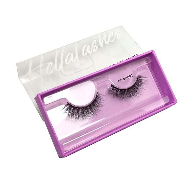 KARA BEAUTY Style L9 Hellalashes 8D Faux Mink Lashes Lightweight Synthetic Fiber in 8 Dimensional Layers NEWPORT - Short Natural Beauty, 1 Pair
