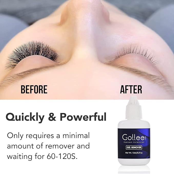 Eyelash Extension Remover, Lash Remover for Lash Extensions, Eyelash Super Premium Gel Type Lash Gel Remover Lash Extension Glue Remover Professional Use Only -15ML