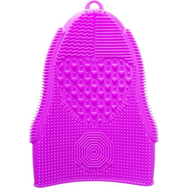 Makeup Brush Cleaner Glove Mat Mitt Silicone Cosmetic Cleaning Scrubber Tool Face Brushes and Eye Brush Washing Pad Light Purple