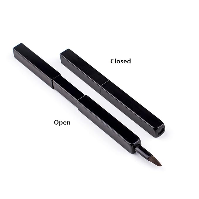 Exquisite Professional Lip Brush Applicators-Retractable Lipstick Brushes- Lipstick Gloss Makeup Brush Tool For Women and Girls (Black)