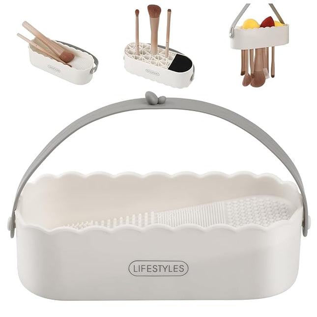 DUcare Makeup Brush Cleaner Shampoo Soap Solid Brush Cleaning Mat Removes Cosmetic Color Brush Cleaner Pad for Cleaning Makeup Sponges Brushes