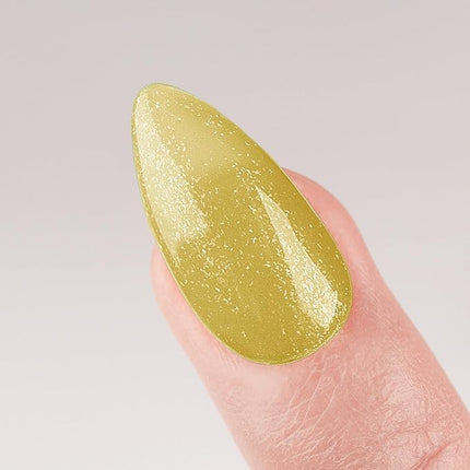 Imtiti Glitter Soft Gel Nail Polish, 0.5fl.oz UV LED Soak Off Sparkle Shimmer Green Gel Polish