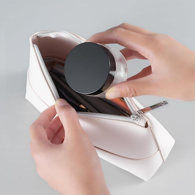 OverNews 2oz Glass Jar Travel Size, 4PCS Empty Cosmetic Lotion Container with Black Lid & Spatula, Small Mini Jar for Beauty (Clear)