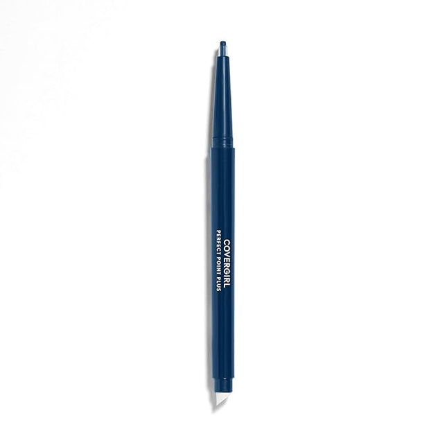 CoverGirl Perfect Point Plus Eyeliner Pencil, Midnight Blue, Long-Lasting, Versatile Navy, Soft Smudging Tip, No Sharpening Needed, Pack of 1