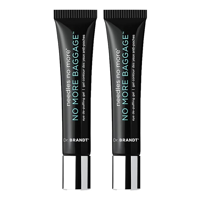 Dr. Brandt Needles No More, No More Baggage - 0.5 oz, Pack of 2 - Minimizes Under-Eye Bags, Puffiness & Dark Circles