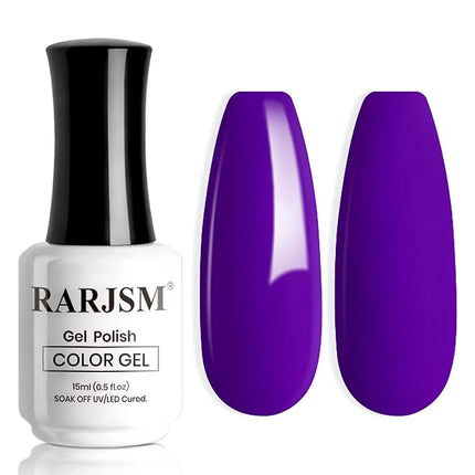 RARJSM Violet Purple Gel Nail Polish 1PCS 15ML Long Lasting Opaque Rich Purple Milky Creamy Gelpolish Soak off U V Curing Required Nail Art French Manicure Salon DIY at Home