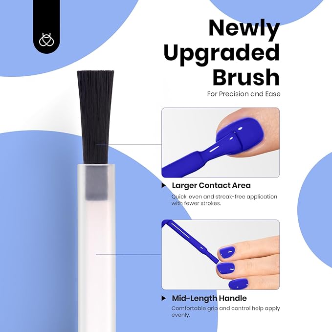 Beetles Dark Blue Gel Nail Polish – 15ml Full Size Royal Blue Hema Free Gel Polish Nail Art Manicure Salon DIY Colorful Bottle Gift for Women