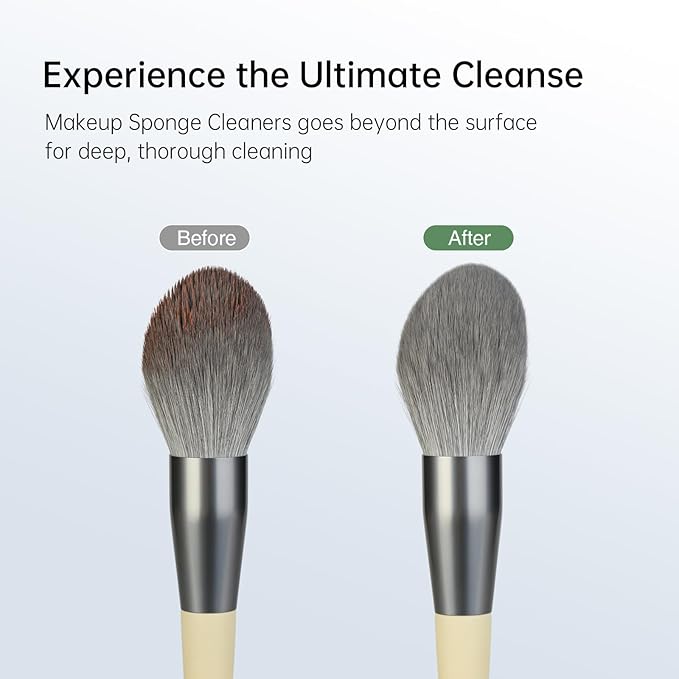 Makeup Brush Cleaner, Make Up Brush Cleaner Solution, Makeup Sponge Cleaner for Brushes, Powder Puff, Brush Shampoo for Deep Cleaning, Gentle Formula & Cruelty Free 8.6 Fl Oz