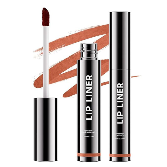 Peel Off Lip Liner Stain - Non-Stick Cup & Long Lasting Comfortable Vivid Color Tattoo Peel Off, Waterproof Peel Off Lip Stain for Beauty & Charming Lip Makeup | Vegan and Cruelty Free (#01 Nude)