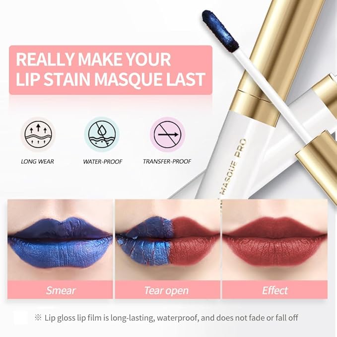 ‌Lip Liner - Peel Off Lip Stain | Long Lasting Matte Lip Tattoo | Transfer Proof, Hydrating Formula with Hyaluronic Acid & Vitamin E | Vegan & Cruelty-Free | for All Skin Types(7#‌RM Violet‌)