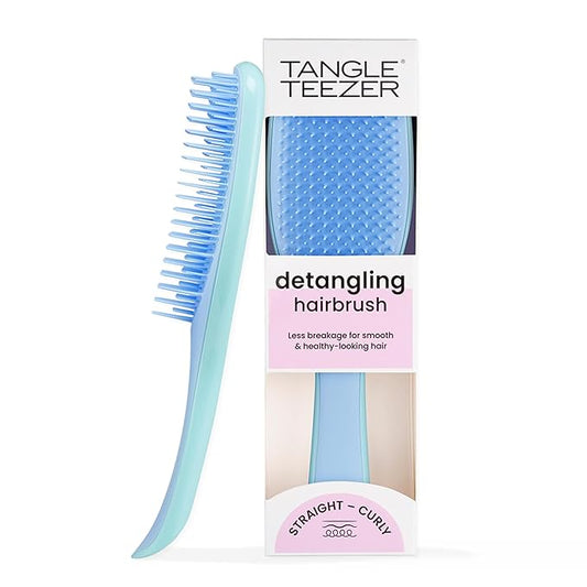 Tangle Teezer Ultimate Detangler Brush for Wet & Dry Hair, Eliminates Knots & Reduces Breakage for All Hair Types, Denim Blues