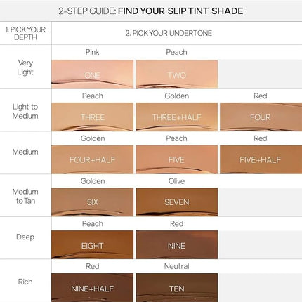 Saie Slip Tint Tinted Moisturizer with SPF 35 - Light Coverage, Glowy Skin Tint & Mineral Sunscreen for Face with Hydrating Hyaluronic Acid - Summer Makeup Essential - Shade Two (1.35 oz)