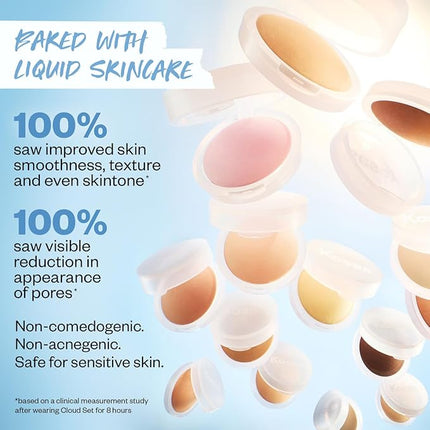 Kosas Cloud Set Face Pressed Brightening Powder - Smooths Shine Control, Coverage for Dark Undereye & Uneven Skin - Lightweight - Buttery (Sheer Brightening Yellow)