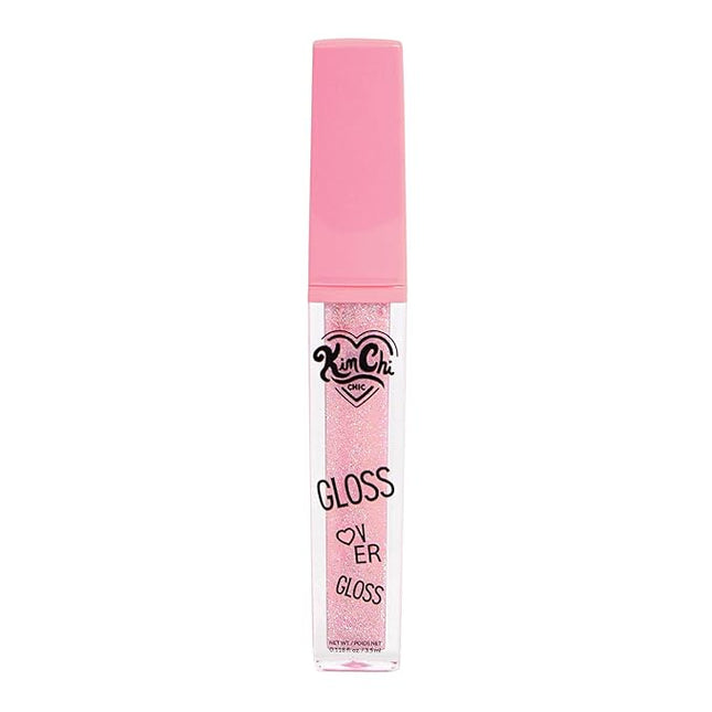 Kimchi Chic Beauty Gloss Over Gloss, Shimmery Micro-Sparkle Lip Gloss To Wear Alone Or Over Lipstick, Fragrance-Free Luscious Lip Balm, Shimmery Pink, 06 Pink Shimmer, 0.35ml