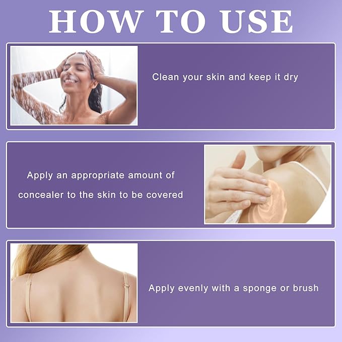 2 Pcs All Over Complexion Perfector, Body Coverage Perfector, Tattoo Cover Up Makeup Waterproof, Transfer-Resistant Body Makeup, Cream Body Makeup, Long Last Body Foundation