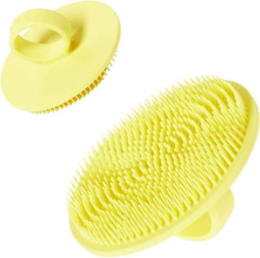 Boie USA Face Scrubber - Handheld Facial Tool, Deep Cleansing Exfoliating Facial Brush. Fights Acne with Gentle, Silicone-Like Bristles, Long Lasting, & Hypoallergenic (Yellow)