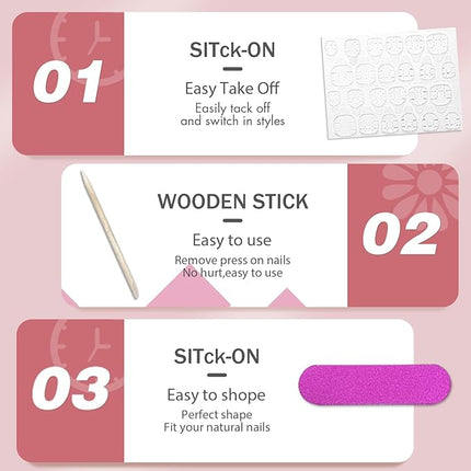 Brown Press on Nails Medium Coffin Fake Nails Press ons, KXAMELIE Full Cover False Nails Tips Medium Length Glue on Nails Natural Thick Long Acrylic Nails 24Pcs Solid Color Coffin Nails for Women