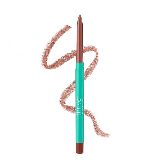 Thrive Causemetics Lip Filler Long-Wearing + Plumping Lip Liner, Shea Butter Hydrating Lip Plumper Retractable Lip Liner Pencil, Built In Sharpener, Vegan & Cruelty Free, Monique (Maple)