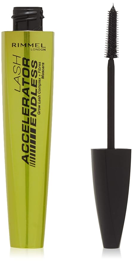 Rimmel London Lash Accelerator Endless Volume Mascara, Micro-Fiber Formula, No Clumps, Grow-Lash Complex, 003, Extreme Black, 0.33 oz