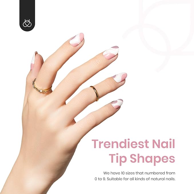 Beetles Gel Nail Tips Short Oval Shape, 500Pcs Clear Soft Nail Tips Pre-shaped Full Cover False Nails Gelly Tips for Gel Nail Polish Easy Nail Extensions Acrylic Press on Nails