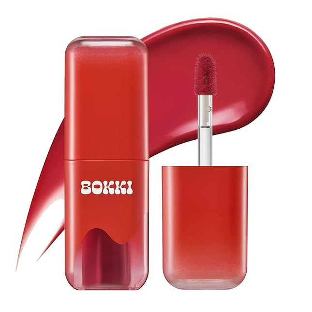 BLACK ROUGE Glow Bokki Tint, GB03 Chili Pink – Korean Lip Tint Inspired by Tteokbokki, Non-Sticky Long-Lasting Lip Stain with Glossy Finish, Cute Stickers – Original Red, Rose, Soy