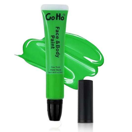 Go Ho Amazon Green Face Paint Stick,Water Based Cream Green Body Paint Washable,Highly Pigmented,Smooth and Safe for Skin,Halloween Costumes Cosplay SFX Hulk Witch Makeup